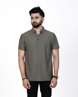 Men’s Lightweight Striped Polo Shirt