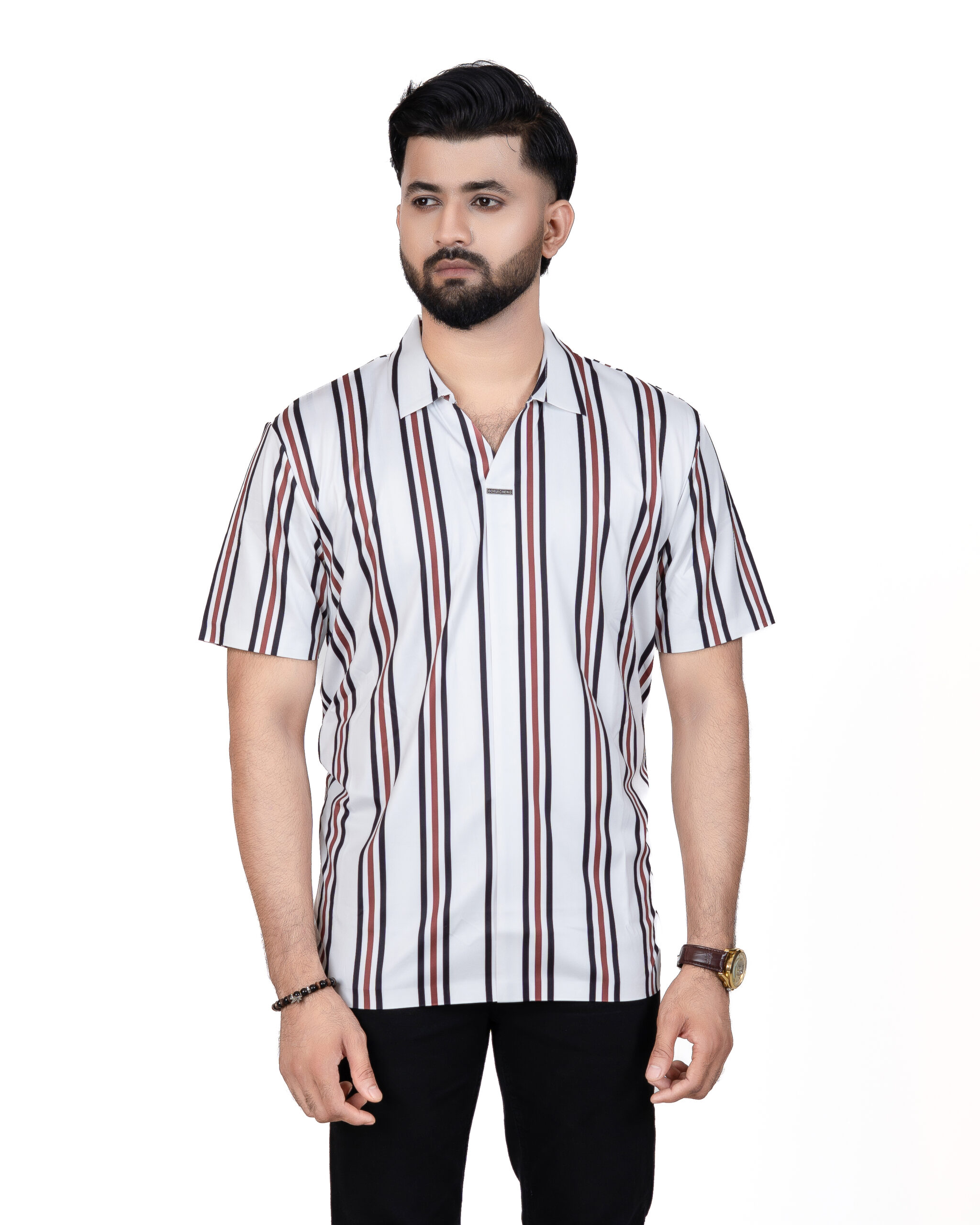 Premium Striped Polo Shirt - Image 2